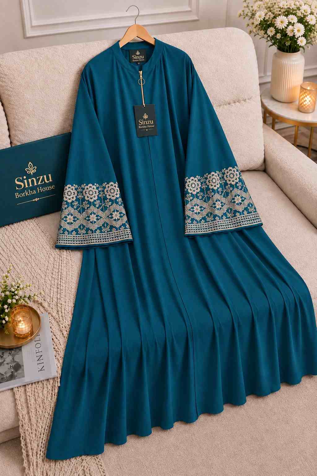 T9 - V1 - Embroidery   - Sea Green