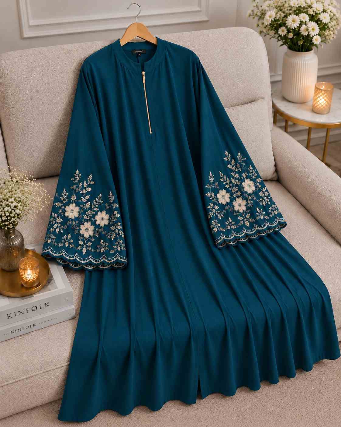 T9 - V3 - Embroidery   - Sea Green